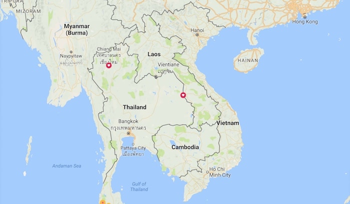 Vietnam snake map covering from north to south.