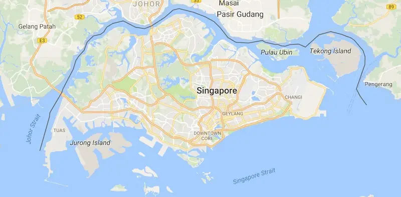 SIngapore Island is home to many snakes, this is a map.