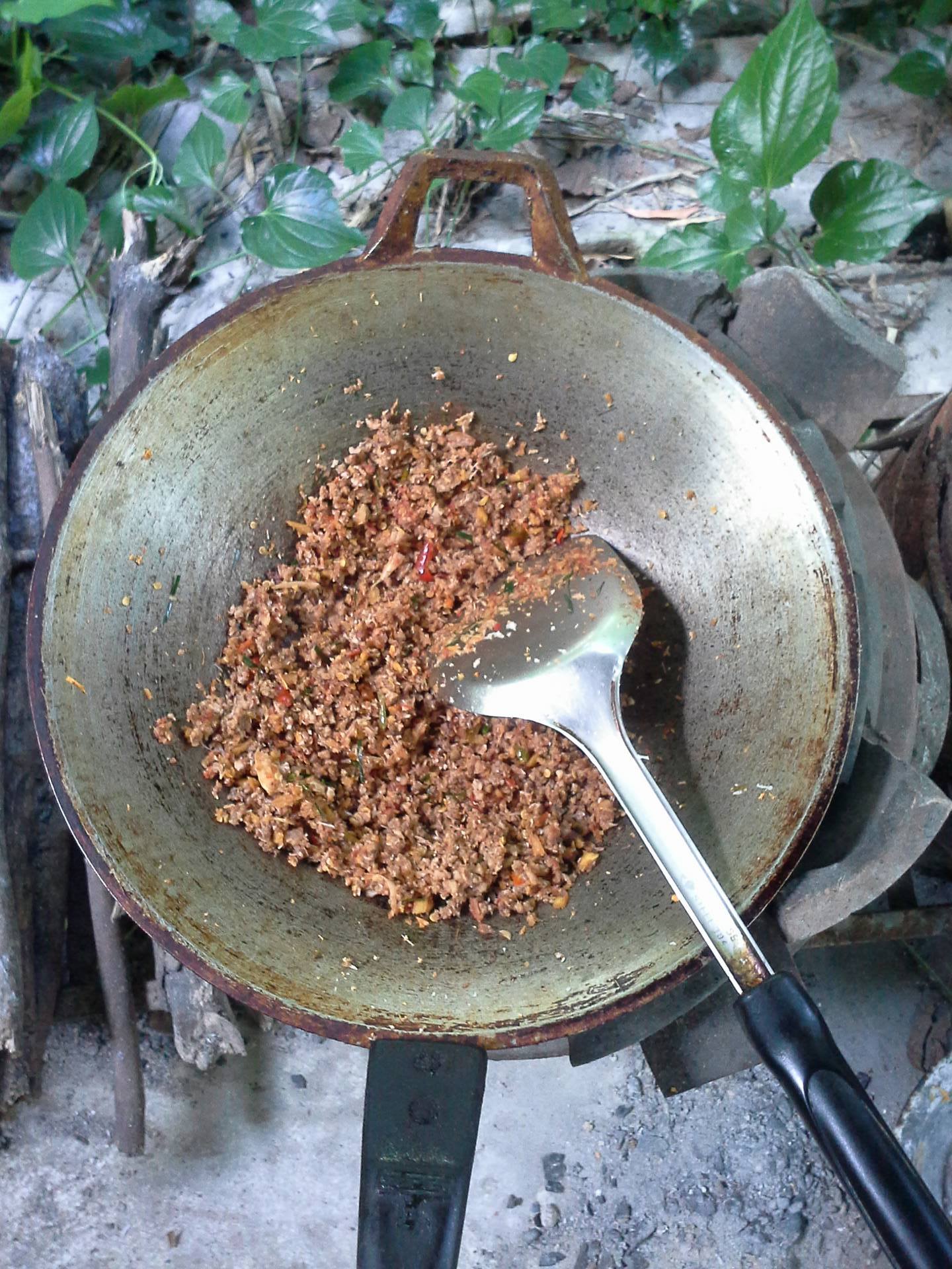 Cobra Lahp for dinner in Sisaket, Thailand